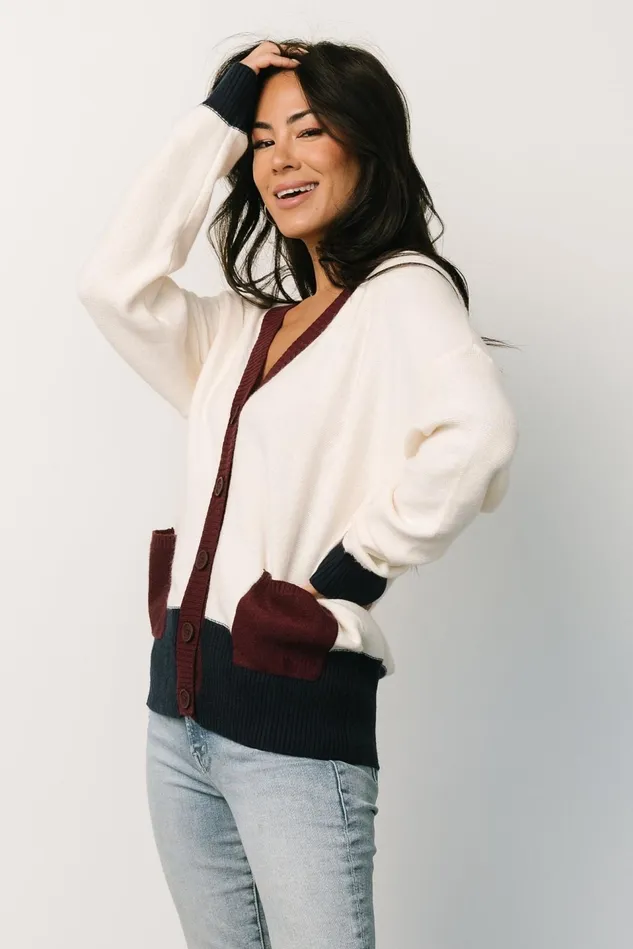 Baltic Born Sweaters Women Jax Cardigan Cream Multi Baltic Born Sweaters Women Jax Cardigan Cream Multi
