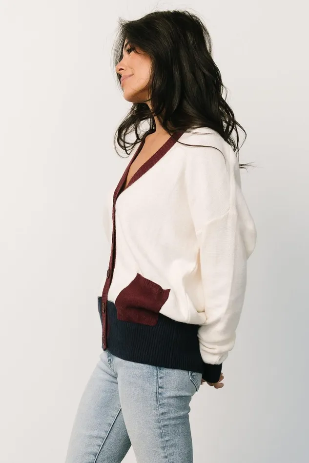 Baltic Born Sweaters Women Jax Cardigan Cream Multi Baltic Born Sweaters Women Jax Cardigan Cream Multi