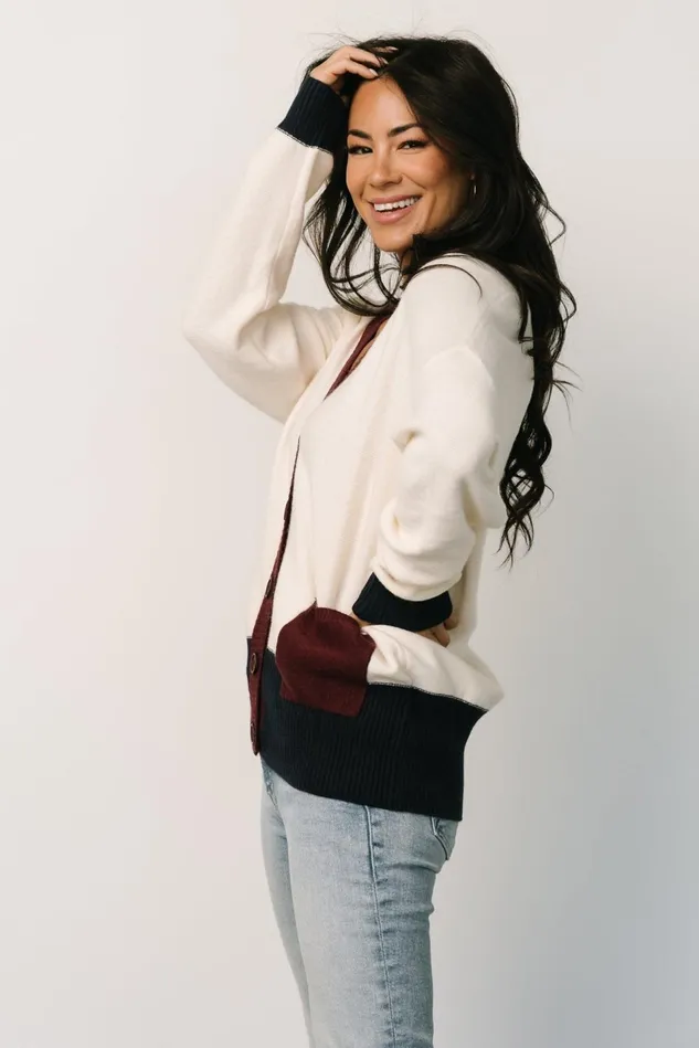 Baltic Born Sweaters Women Jax Cardigan Cream Multi Baltic Born Sweaters Women Jax Cardigan Cream Multi