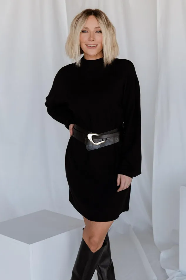 Baltic Born Sweaters Women Jennings Sweater Dress Black Baltic Born Sweaters Women Jennings Sweater Dress Black
