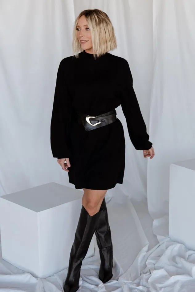 Baltic Born Sweaters Women Jennings Sweater Dress Black Baltic Born Sweaters Women Jennings Sweater Dress Black