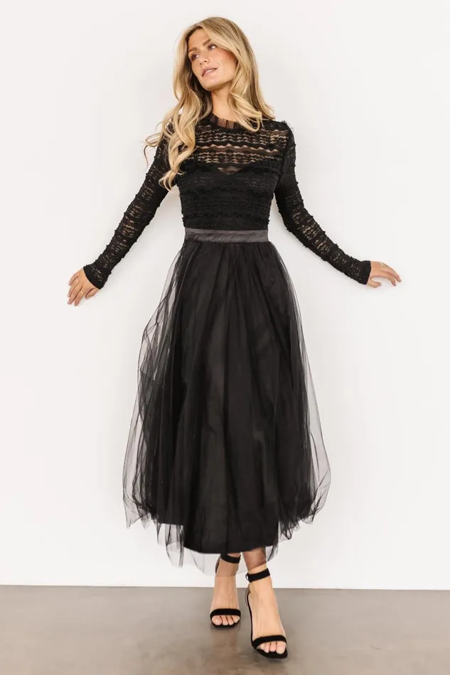 Baltic Born Tulle Styles Women Lonnie Tulle Dress Black Baltic Born Tulle Styles Women Lonnie Tulle Dress Black