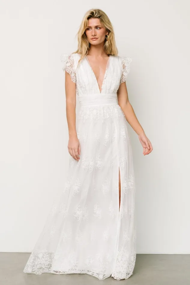 Baltic Born Tulle Styles Women Rhea Tulle Maxi Dress Off White Baltic Born Tulle Styles Women Rhea Tulle Maxi Dress Off White