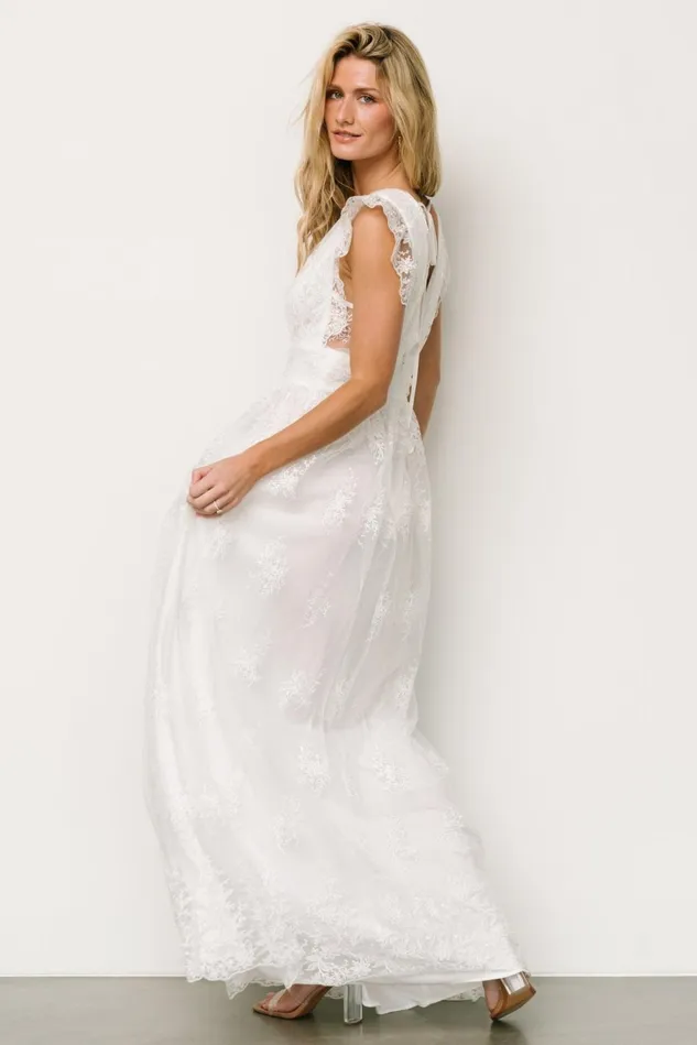 Baltic Born Tulle Styles Women Rhea Tulle Maxi Dress Off White Baltic Born Tulle Styles Women Rhea Tulle Maxi Dress Off White