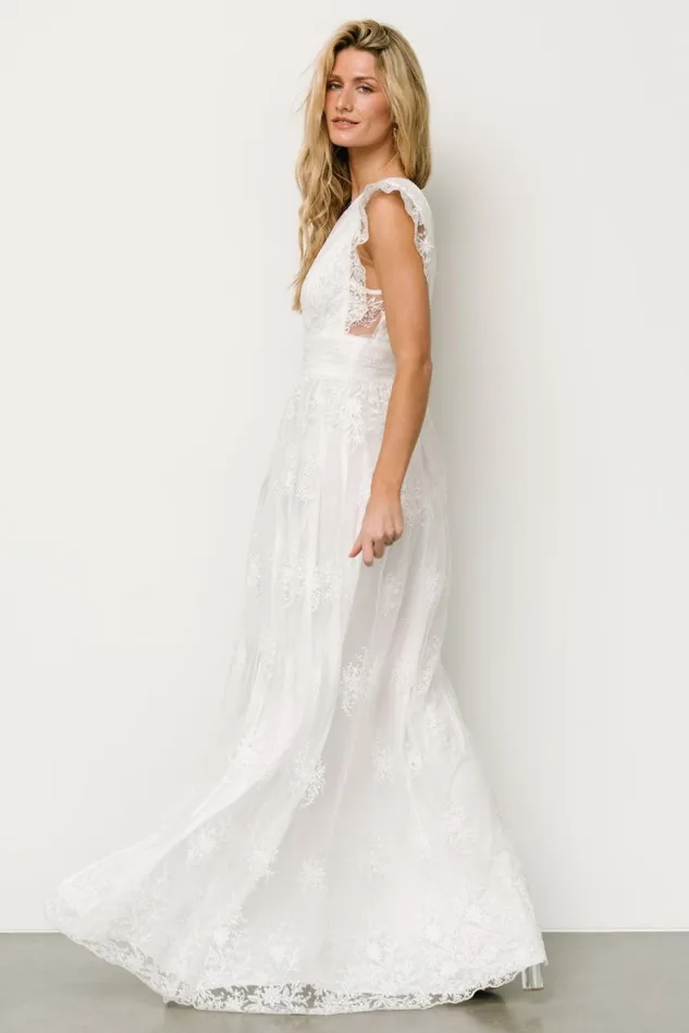 Baltic Born Tulle Styles Women Rhea Tulle Maxi Dress Off White Baltic Born Tulle Styles Women Rhea Tulle Maxi Dress Off White