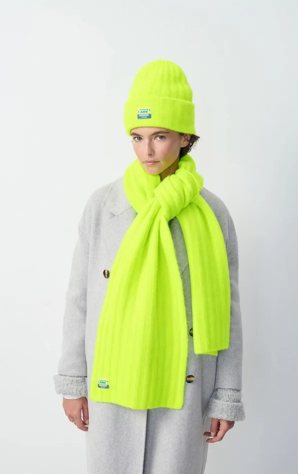 Beanie Vitow Fluorescent Yellow Melange WomenMen American Vintage Beanies and Caps Beanie Vitow Fluorescent Yellow Melange WomenMen American Vintage Beanies and Caps