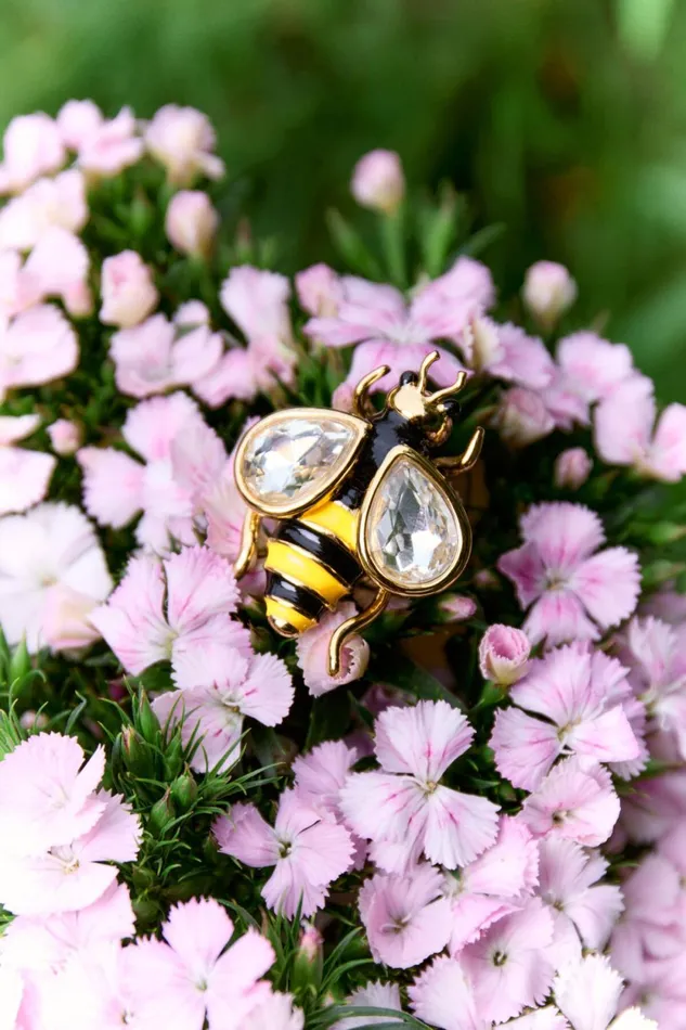 Bee Crystals Ring Gold Women Bimba Y Lola Jewelry