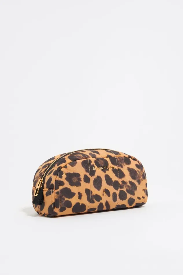 Beige Leopard Nylon Makeup Case Leopard Natural Women Bimba Y Lola Vanity Pouches Beige Leopard Nylon Makeup Case Leopard Natural Women Bimba Y Lola Vanity Pouches