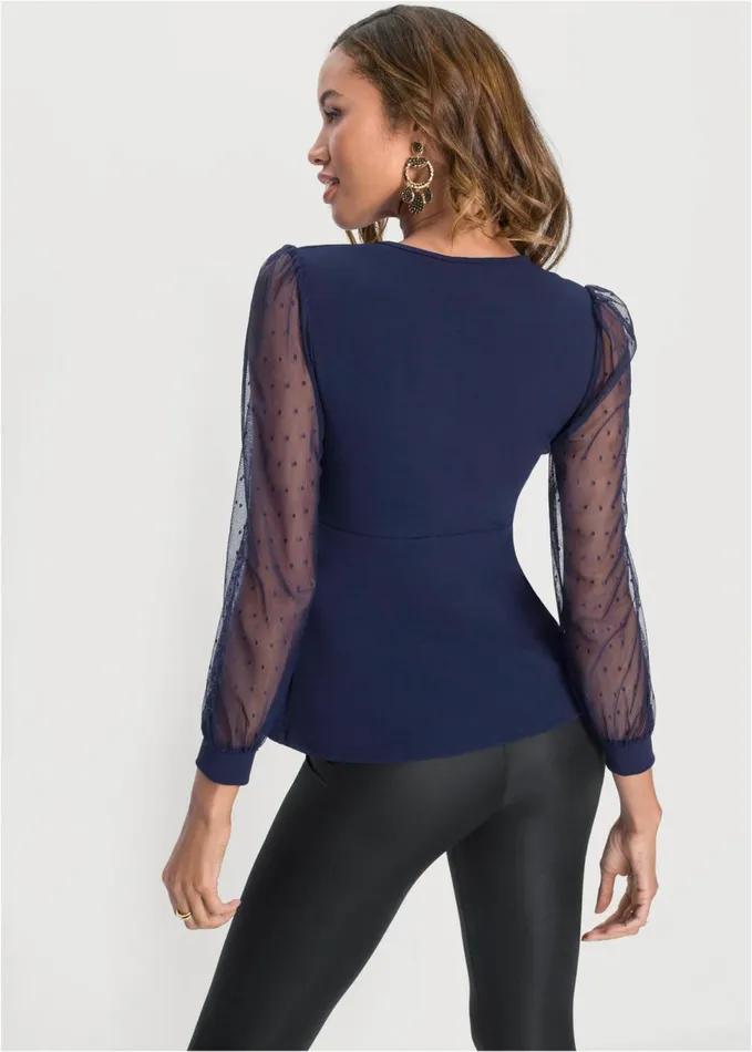 BELTED TOP Navy Women VENUS Night Out Tops