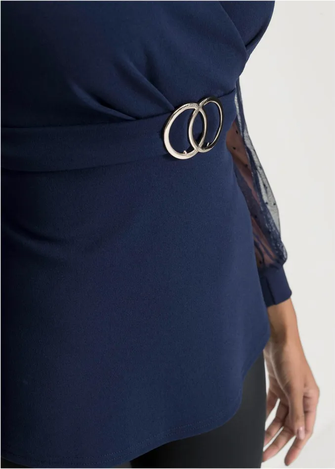 BELTED TOP Navy Women VENUS Night Out Tops