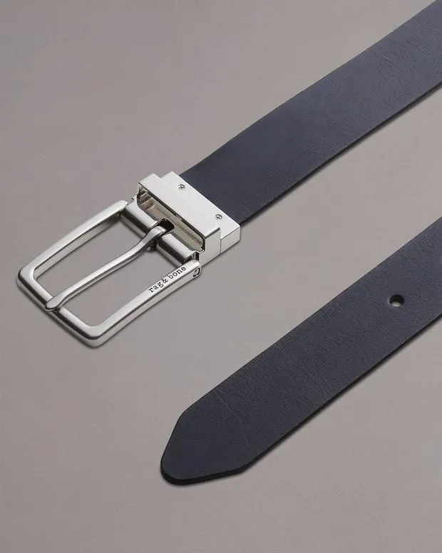 Belts Men Rag and Bone Carter Reversible Belt Coffee Navy