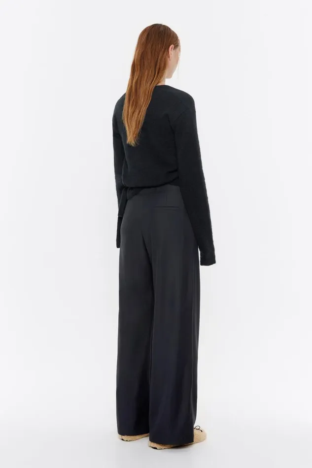 Black Cool Wool Trousers Black Women Bimba Y Lola Party Black Cool Wool Trousers Black Women Bimba Y Lola Party
