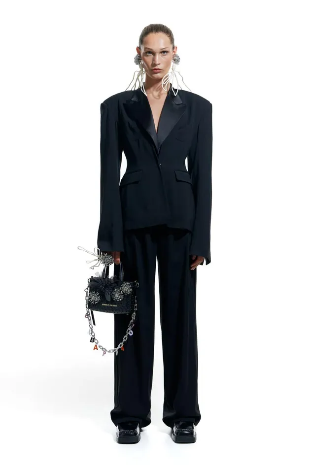 Black Fitted Lapel Jacket Black Women Bimba Y Lola Bimba Y Palomo Black Fitted Lapel Jacket Black Women Bimba Y Lola Bimba Y Palomo