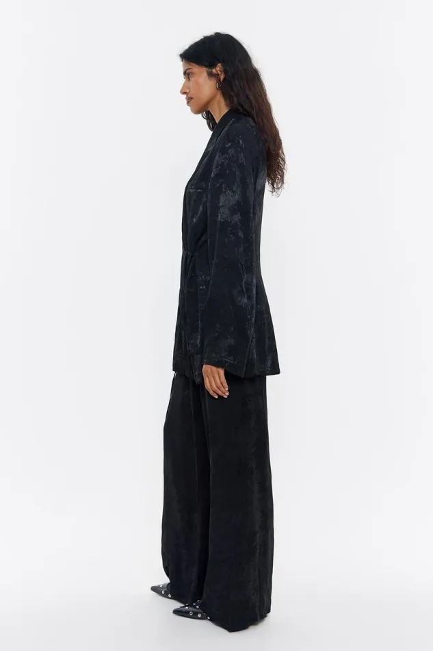 Black Fluid Jacquard Jacket Black Women Bimba Y Lola Party Black Fluid Jacquard Jacket Black Women Bimba Y Lola Party