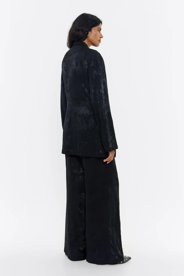 Black Fluid Jacquard Jacket Black Women Bimba Y Lola Party Black Fluid Jacquard Jacket Black Women Bimba Y Lola Party