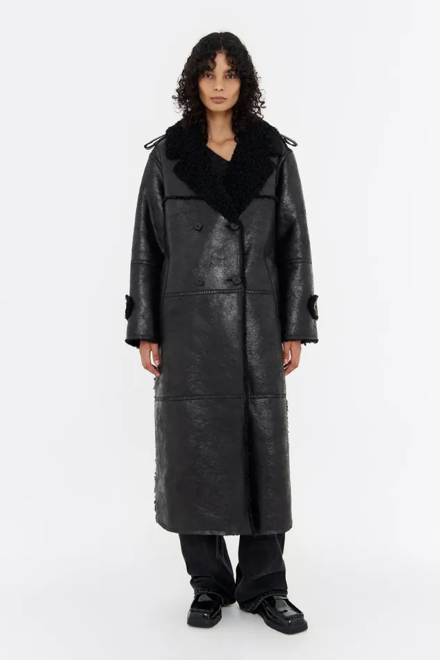 Black Fur Coat Black Women Bimba Y Lola Party Black Fur Coat Black Women Bimba Y Lola Party