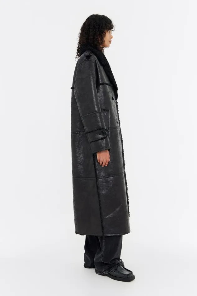 Black Fur Coat Black Women Bimba Y Lola Party Black Fur Coat Black Women Bimba Y Lola Party