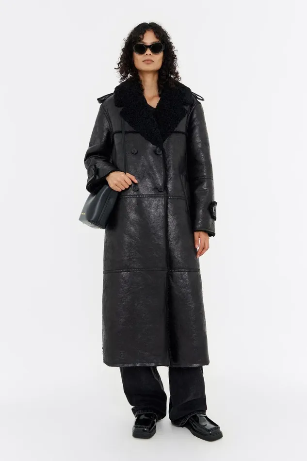 Black Fur Coat Black Women Bimba Y Lola Party Black Fur Coat Black Women Bimba Y Lola Party