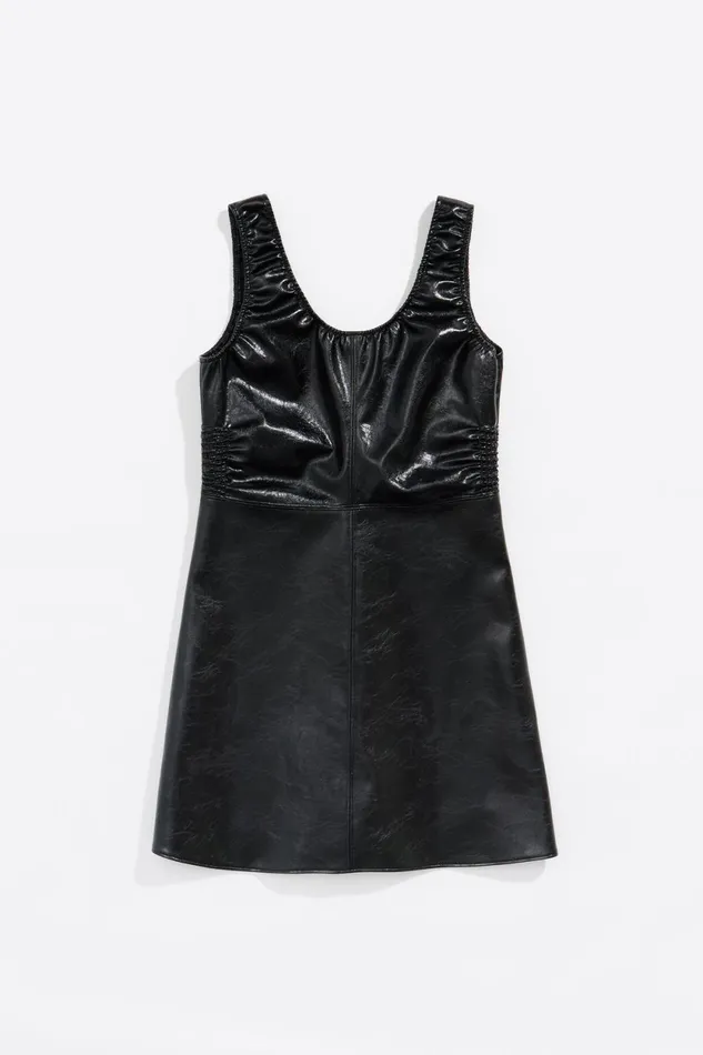 Black Ruched Mini Dress Black Women Bimba Y Lola Dresses And Jumpsuits