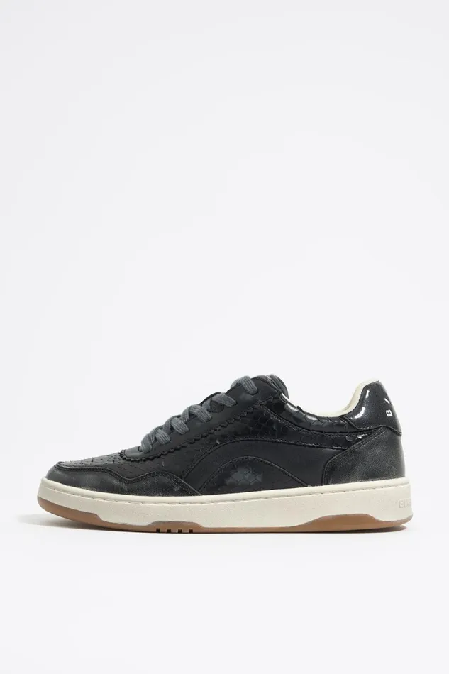 Black Snakeskin Textured Leather 13 57 Cupsole Sneaker Black Women Bimba Y Lola Sneakers Black Snakeskin Textured Leather 13 57 Cupsole Sneaker Black Women Bimba Y Lola Sneakers