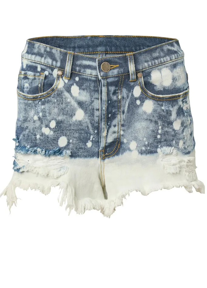 BLEACHED JEAN SHORTS Denim Blue Women VENUS Shorts
