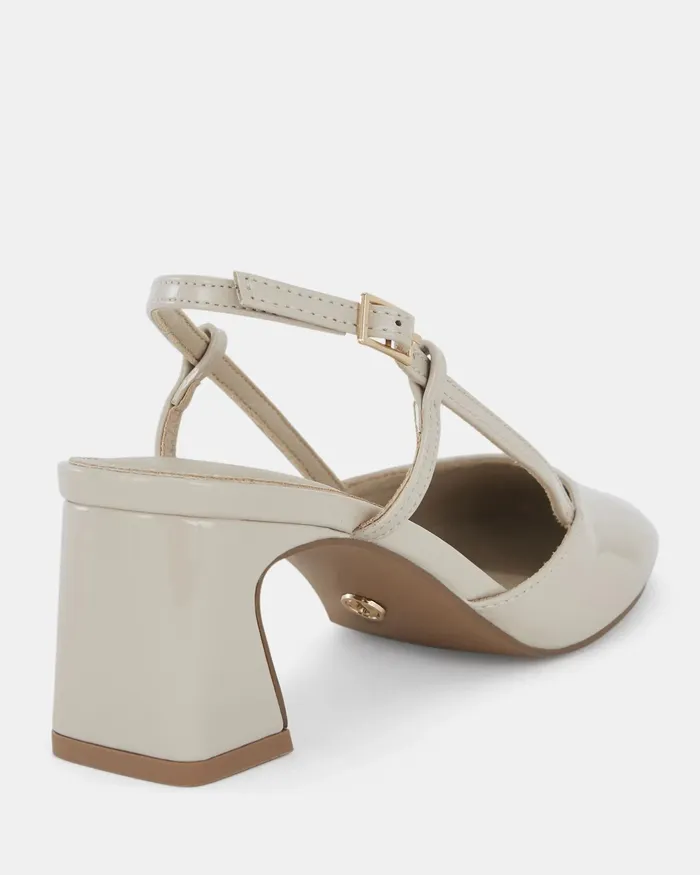 Block Heels IYLA NUDE PATENT Pumps 8211 NOVO Shoes Women