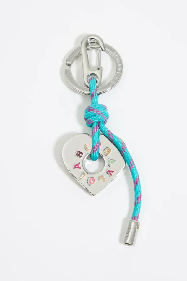 Blue Metal Heart Key Ring Blue Women Bimba Y Lola Key Rings