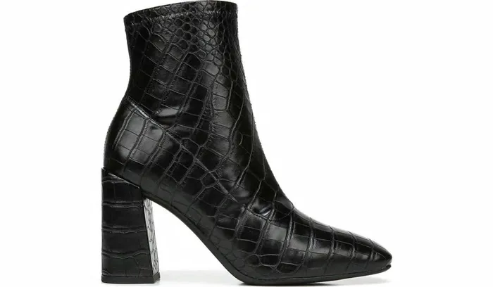 Booties Women Franco Sarto Franco Harmond Block Heel Bootie Black Crocco