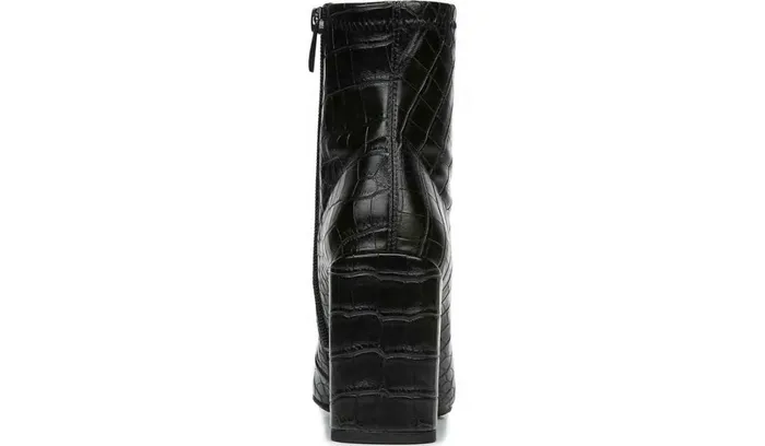 Booties Women Franco Sarto Franco Harmond Block Heel Bootie Black Crocco
