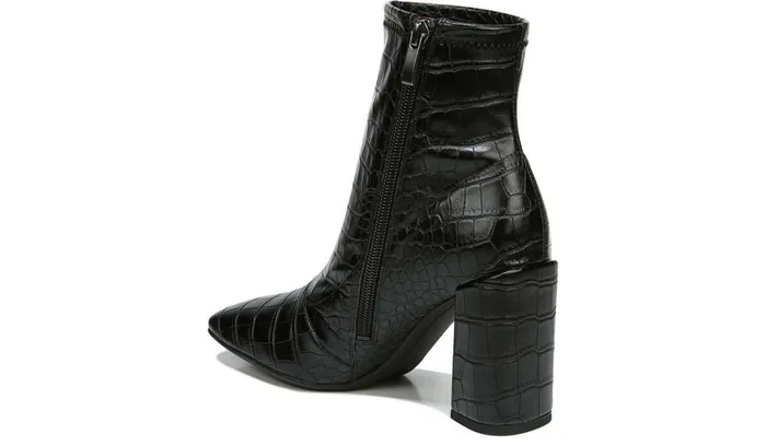 Booties Women Franco Sarto Franco Harmond Block Heel Bootie Black Crocco