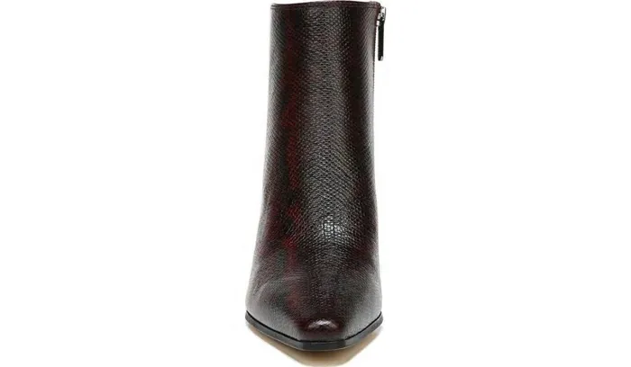Boots Women Franco Sarto Sarto Brynn Block Heel Bootie Bordeaux Leather