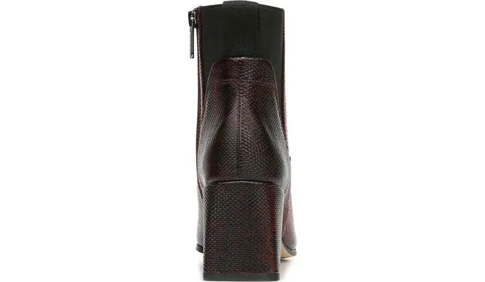 Boots Women Franco Sarto Sarto Brynn Block Heel Bootie Bordeaux Leather
