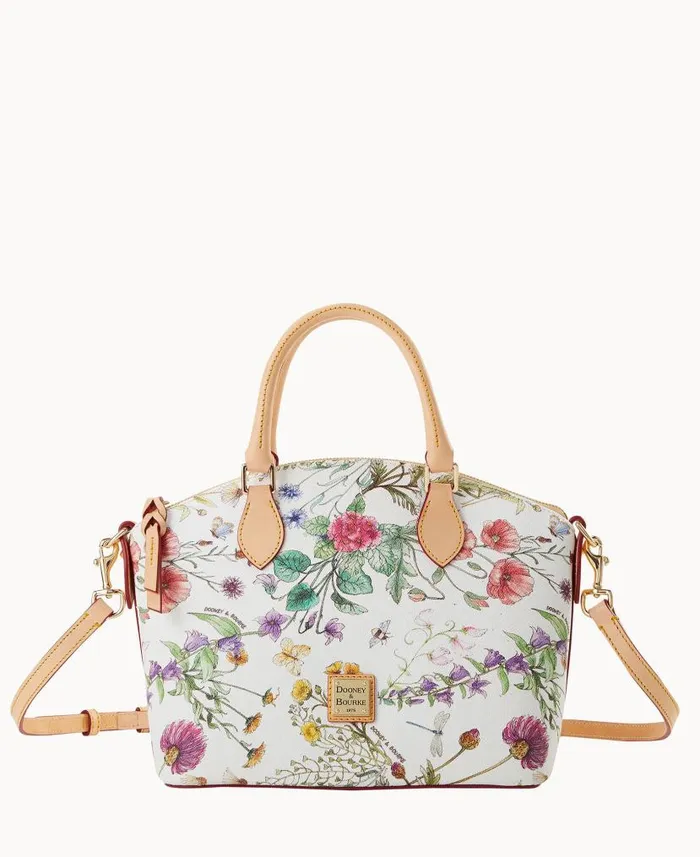 Botanical Collection Geena Satchel White Woman Dooney and Bourke Satchels