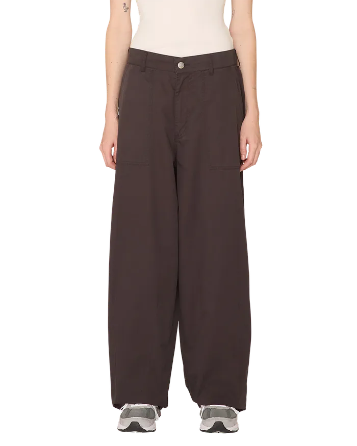 BOTTOMS VOLUME UTILITY PANT Black Coffee 8211 OBEY Clothing Women