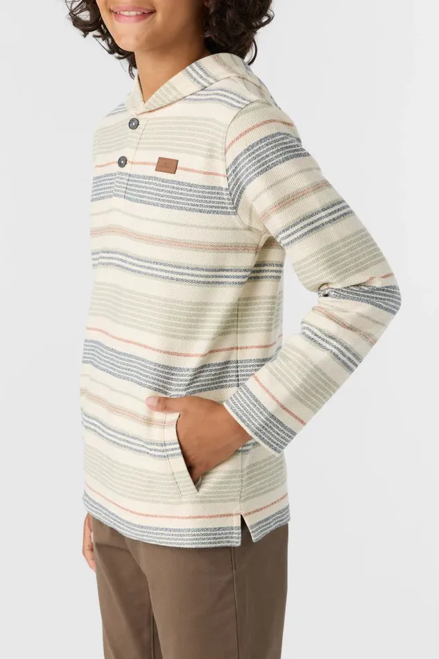 BOY039S BAVARO STRIPE PONCHO FLEECE PULLOVER Cream Kids O039NEILL Boy039S Clothing