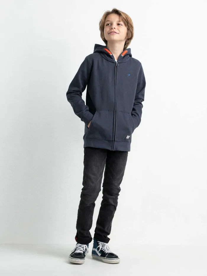 Boys Knits and Sweats Petrol Industries Zipped Hoodie Raven Grey