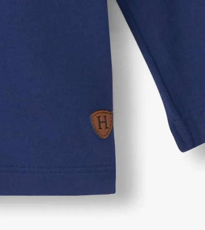 Boys Patriot Blue Long Sleeve Bamboo TShirt Hatley