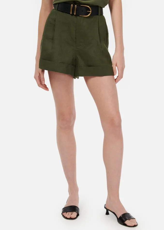 CAMI NYC Bottoms Women Ravi Linen Short Sencha