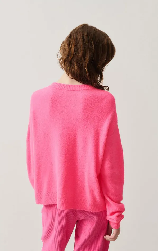 Cardigan Damsville Fluo Pink Women American Vintage Jumpers and Cardigans Cardigan Damsville Fluo Pink Women American Vintage Jumpers and Cardigans