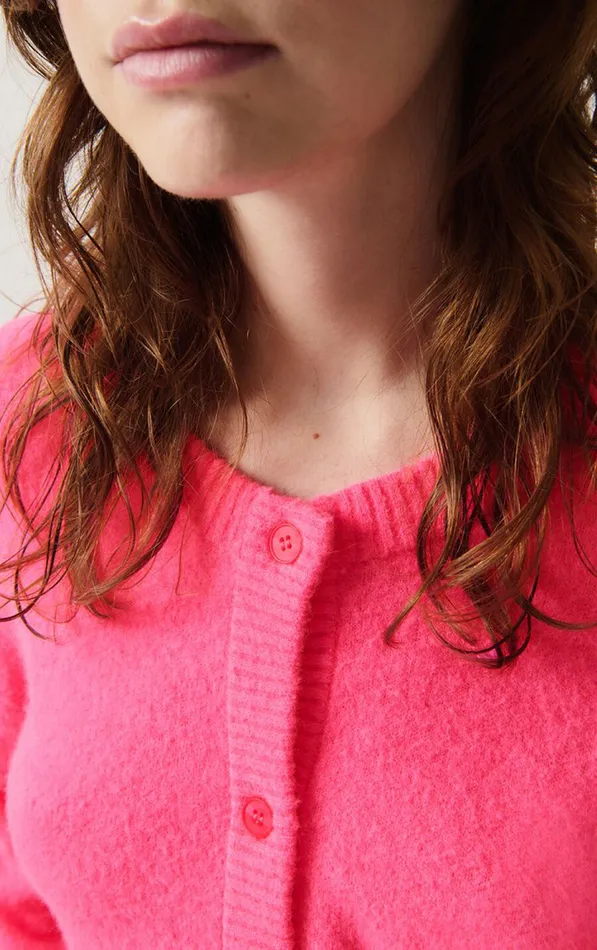 Cardigan Damsville Fluo Pink Women American Vintage Jumpers and Cardigans Cardigan Damsville Fluo Pink Women American Vintage Jumpers and Cardigans