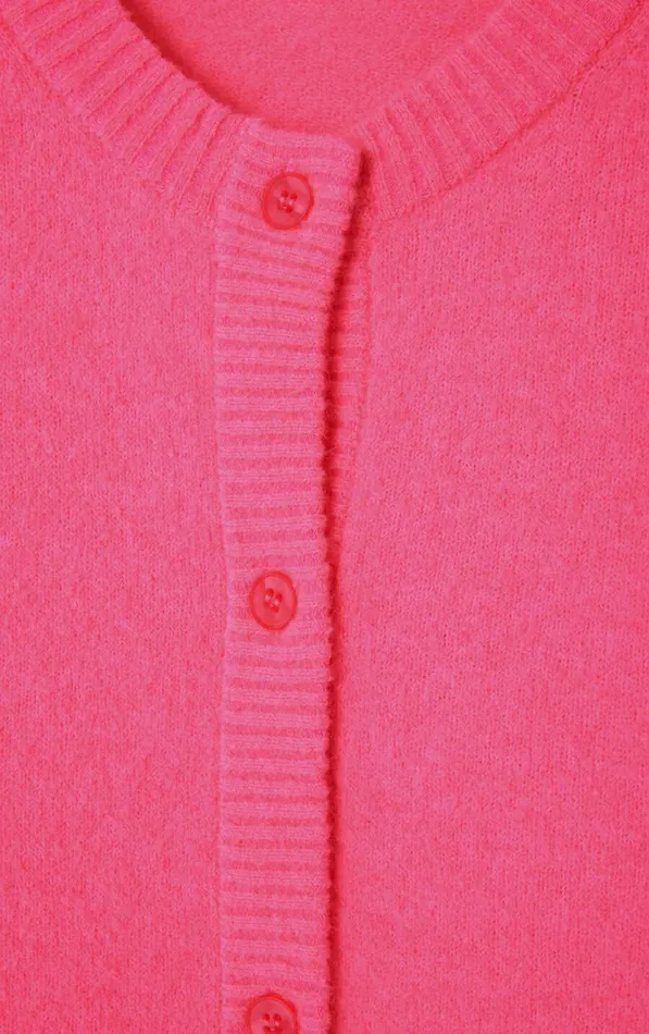 Cardigan Damsville Fluo Pink Women American Vintage Jumpers and Cardigans Cardigan Damsville Fluo Pink Women American Vintage Jumpers and Cardigans
