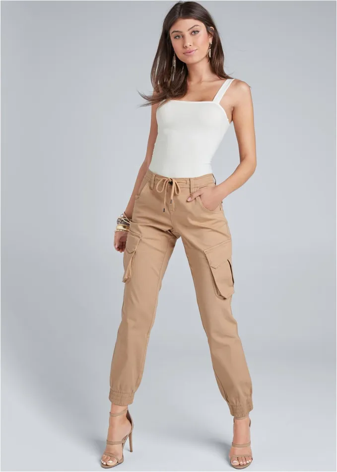 CARGO PANTS Tan Women VENUS Casual