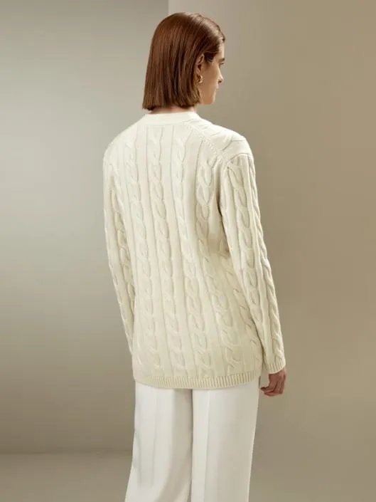 CashmereWool Blend Cardigan Women Lilysilk Knitwear