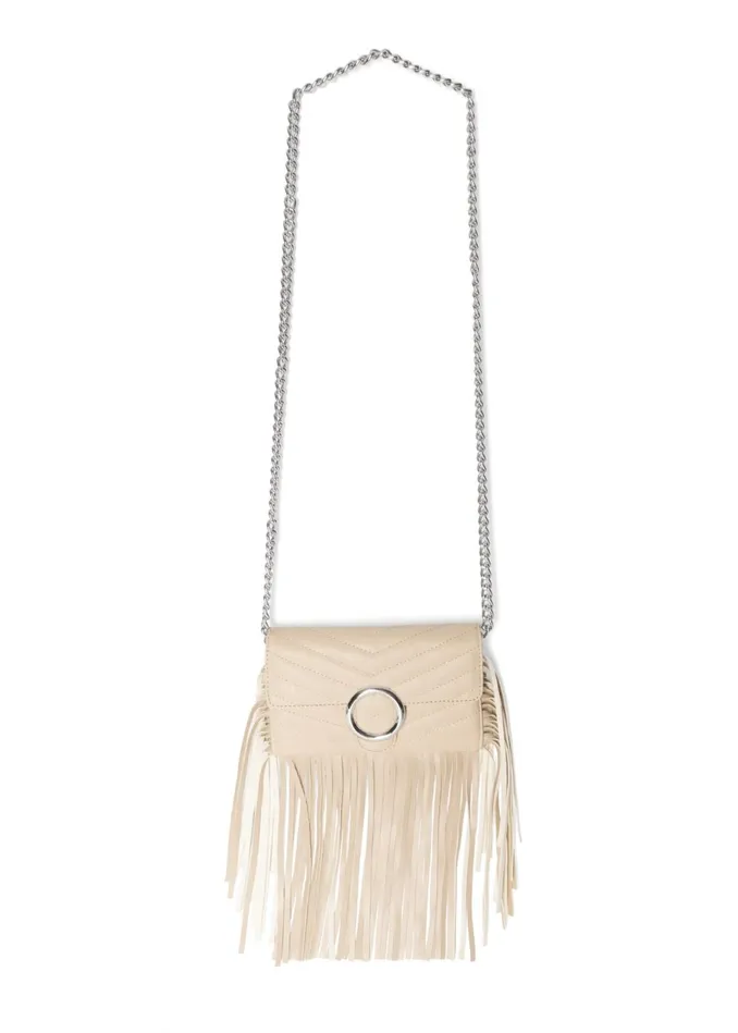 CHEVRON FRINGE CROSSBODY Off White Women VENUS Handbags