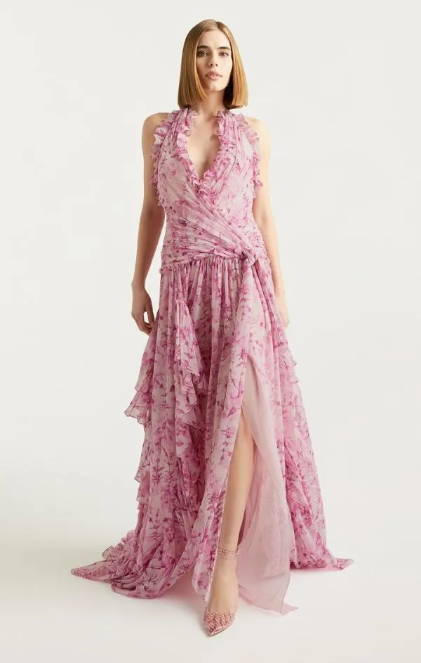 Cinq Sept Agatha Gown Vibrant Plum Multi Women Cocktail and Evening
