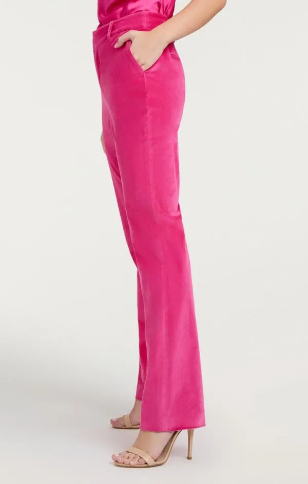Cinq Sept Chenille Velvet Kerry Pant Pink Dahlia Women Pants