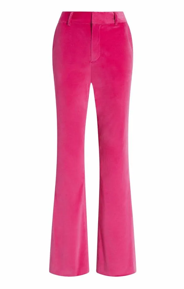 Cinq Sept Chenille Velvet Kerry Pant Pink Dahlia Women Pants