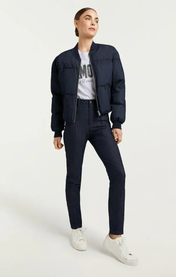 Cinq Sept Denim Maris Puffer Indigo Women Denim