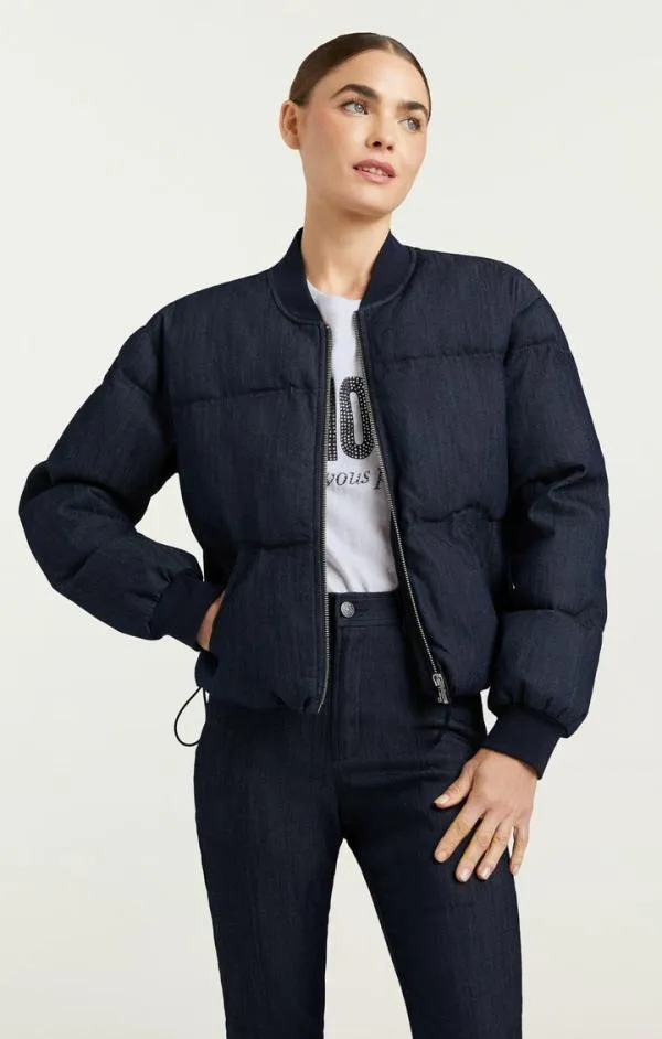 Cinq Sept Denim Maris Puffer Indigo Women Denim