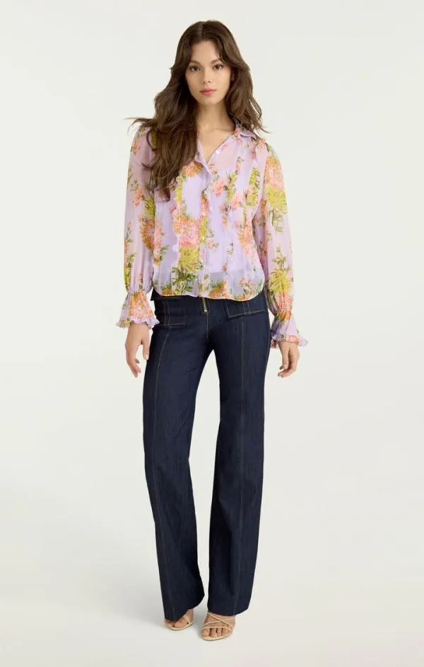 Cinq Sept Estelle Top Lilac Multi Women Long Sleeve Tops